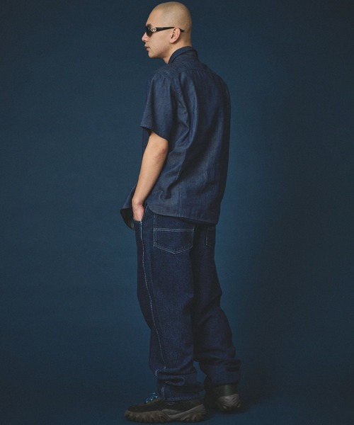 Hub&Spoke(ハブアンドスポーク)の「HUB&SPOKE ペインター パンツ(その他パンツ・メンズ・ライトインディゴブルー/ダークインディゴブルー・MEDIUM/LARGE/X-LARGE)」の4枚目の写真