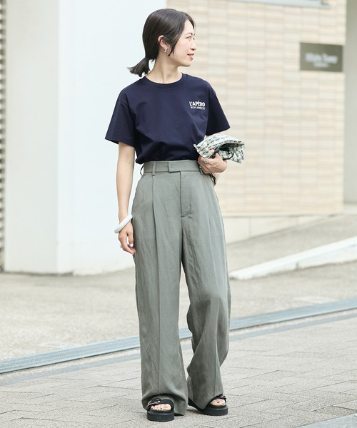 VERMEIL par iena（ヴェルメイユパーイエナ）の「《一部店舗限定》PARIS ロゴTシャツ（Tシャツ/カットソー・レディース・ネイビー・SMALL/MEDIUM）」の15枚目の写真