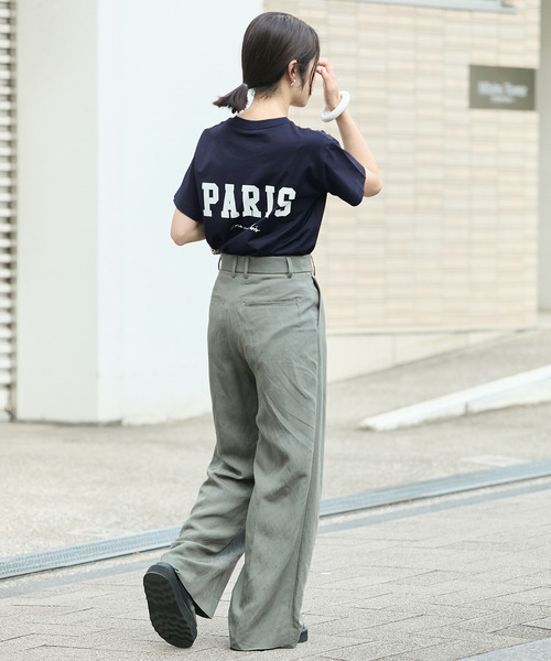 VERMEIL par iena（ヴェルメイユパーイエナ）の「《一部店舗限定》PARIS ロゴTシャツ（Tシャツ/カットソー・レディース・ネイビー・SMALL/MEDIUM）」の13枚目の写真