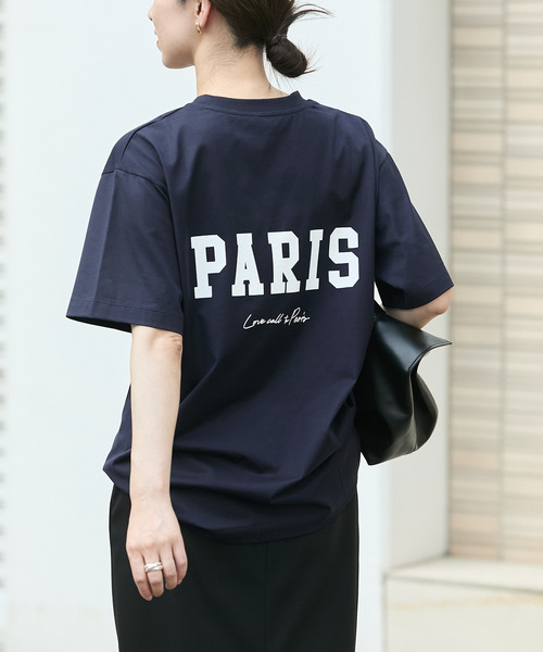 vermeil カットソー 半袖 一部店舗限定》PARIS ロゴTシャツ（Tシャツ/カットソー