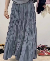 スカート レディース プリーツスカート ランダムプリーツ