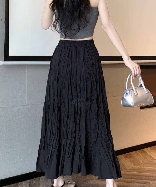 shoppinggo(ショッピングゴー)の「スカート レディース プリーツスカート ランダムプリーツ(スカート・レディース・グレー/ブルー/ホワイト/ピンク/ライトグリーン/ブラック/カーキ/ベージュ/パープル/ロイヤルブルー・FREE)」の16枚目の写真