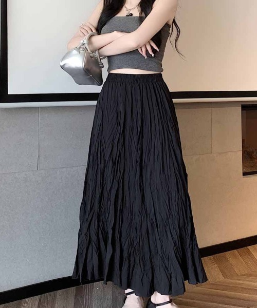 shoppinggo(ショッピングゴー)の「スカート レディース プリーツスカート ランダムプリーツ(スカート・レディース・グレー/ブルー/ホワイト/ピンク/ライトグリーン/ブラック/カーキ/ベージュ/パープル/ロイヤルブルー・FREE)」の17枚目の写真