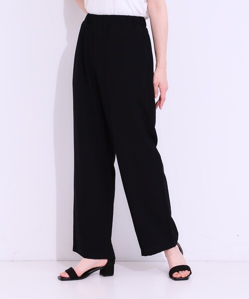 SHOO・LA・RUE（シューラルー）の「【S-LL/ひんやり】楽してきれい見え ドビースラブ ストレートパンツ（その他パンツ・レディース・ブラック/ブラウン系/グリーン・01/02/03/04）」の5枚目の写真