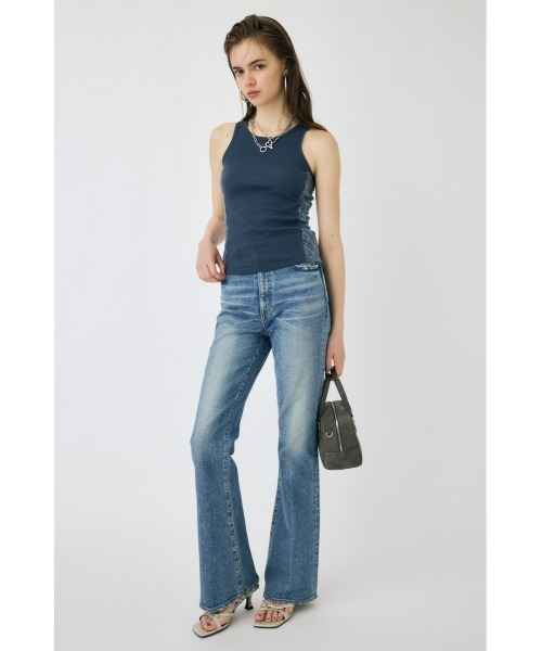 MOUSSY(マウジー)の「LACE DOCKING タンクトップ(タンクトップ・レディース・杢グレー/ネイビー/ライトブラック・FREE)」の7枚目の写真