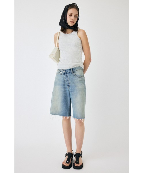 MOUSSY(マウジー)の「LACE DOCKING タンクトップ(タンクトップ・レディース・杢グレー/ネイビー/ライトブラック・FREE)」の17枚目の写真