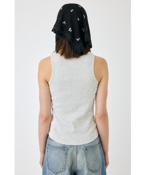 MOUSSY(マウジー)の「LACE DOCKING タンクトップ(タンクトップ・レディース・杢グレー/ネイビー/ライトブラック・FREE)」の22枚目の写真