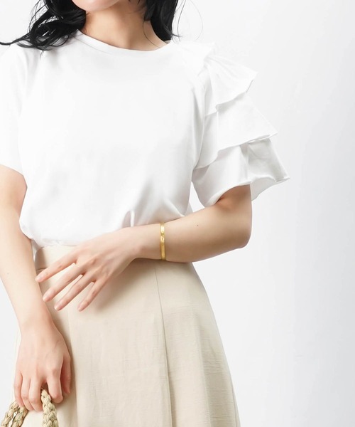 LUCA❇アイボリー系カットソー❇新品 LC/LLL 【新色追加】シルケットスリットカットソー / バック