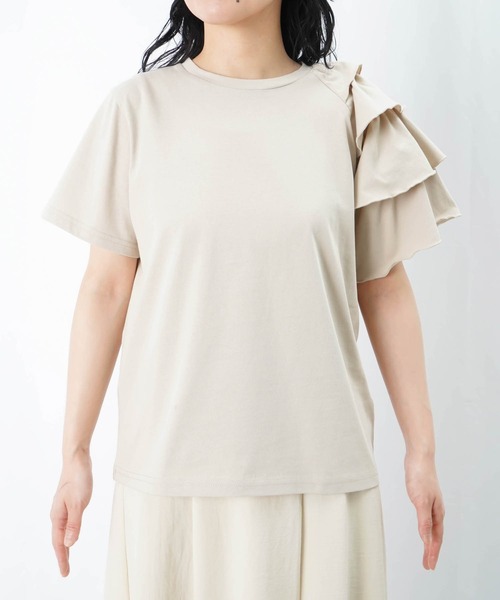 セール】LC/LLL ドライアシメフリルカットソー（Tシャツ