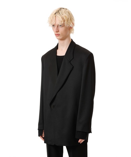 VEIN (ヴェイン)の「ウールギャバジン オーバージャケット / WOOL GABARDINE OVER JACKET(テーラードジャケット・メンズ・ブラック・1/2)」の2枚目の写真