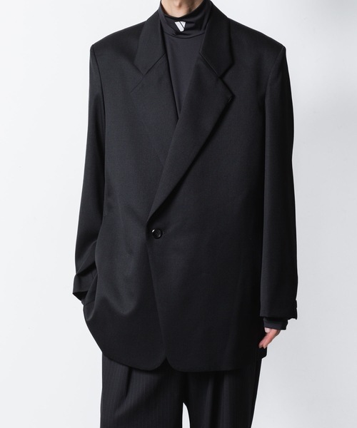 VEIN (ヴェイン)の「ウールギャバジン オーバージャケット / WOOL GABARDINE OVER JACKET(テーラードジャケット・メンズ・ブラック・1/2)」の4枚目の写真