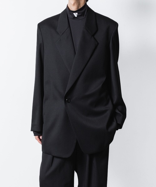 VEIN (ヴェイン)の「ウールギャバジン オーバージャケット / WOOL GABARDINE OVER JACKET(テーラードジャケット・メンズ・ブラック・1/2)」の5枚目の写真