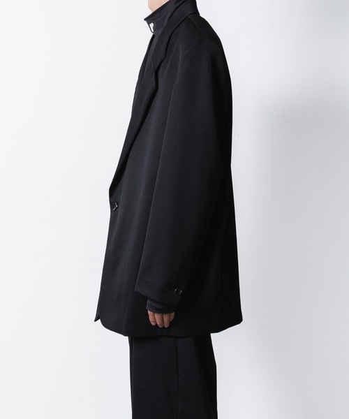 VEIN (ヴェイン)の「ウールギャバジン オーバージャケット / WOOL GABARDINE OVER JACKET(テーラードジャケット・メンズ・ブラック・1/2)」の6枚目の写真