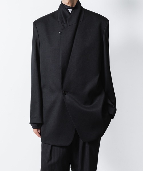 VEIN (ヴェイン)の「ウールギャバジン オーバージャケット / WOOL GABARDINE OVER JACKET(テーラードジャケット・メンズ・ブラック・1/2)」の10枚目の写真