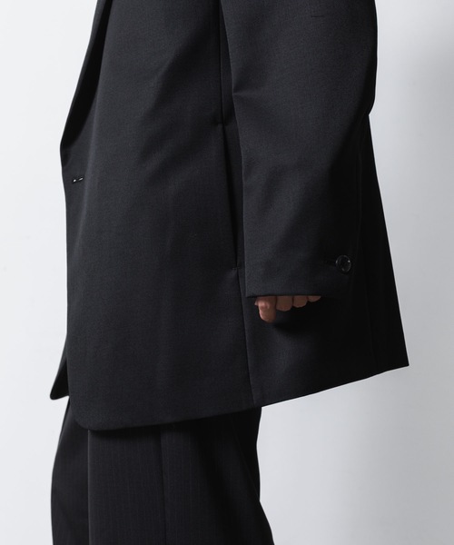 VEIN (ヴェイン)の「ウールギャバジン オーバージャケット / WOOL GABARDINE OVER JACKET(テーラードジャケット・メンズ・ブラック・1/2)」の14枚目の写真