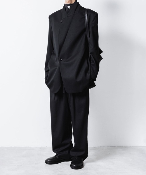 VEIN (ヴェイン)の「ウールギャバジン オーバージャケット / WOOL GABARDINE OVER JACKET(テーラードジャケット・メンズ・ブラック・1/2)」の17枚目の写真