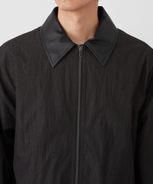 B.C STOCK（ベーセーストック）の「【Deux Allures/ドゥ アリュール】レザーカラー ショートブルゾン（ミリタリージャケット・メンズ・チャコールグレー/ブラウン・MEDIUM/LARGE）」の11枚目の写真