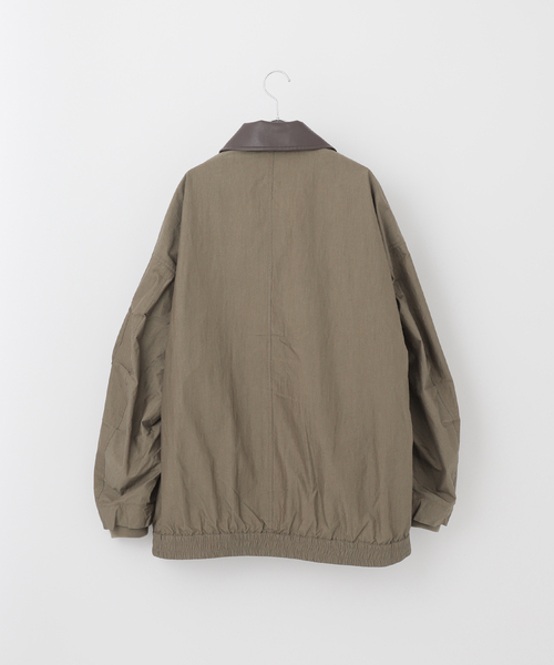 Deux Allures/ドゥ アリュール】レザーカラー ショートブルゾン