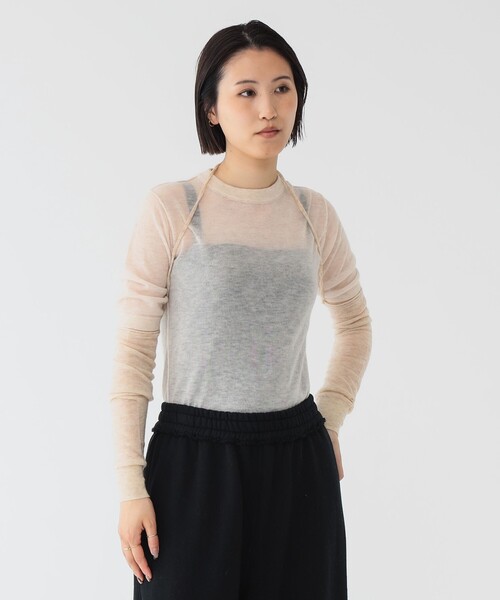 maturely（マチュアリー）の「【1/15再値下げ】maturely / ウール ショートスリーブ アンド アームカバー（ニット/セーター・レディース・ホワイト系その他7/グレー/ブラウン・ONE SIZE）」の5枚目の写真