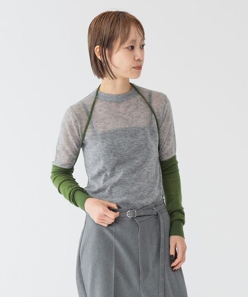 maturely（マチュアリー）の「【1/15再値下げ】maturely / ウール ショートスリーブ アンド アームカバー（ニット/セーター・レディース・ホワイト系その他7/グレー/ブラウン・ONE SIZE）」の9枚目の写真