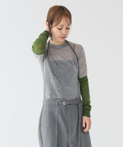 maturely（マチュアリー）の「【1/15再値下げ】maturely / ウール ショートスリーブ アンド アームカバー（ニット/セーター・レディース・ホワイト系その他7/グレー/ブラウン・ONE SIZE）」の10枚目の写真