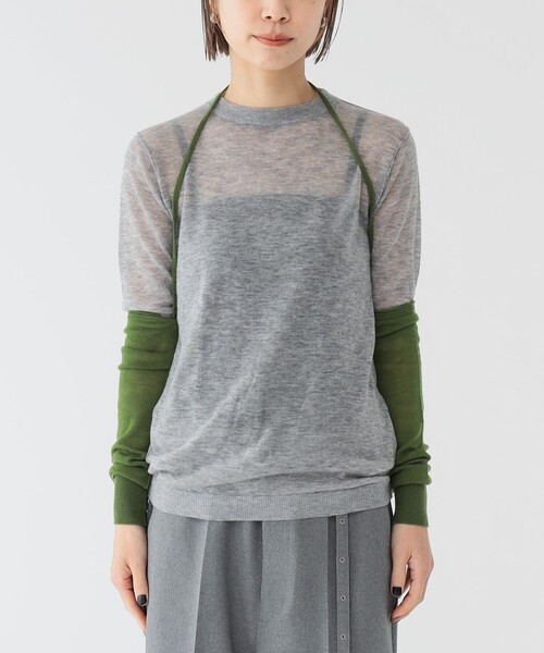 maturely（マチュアリー）の「【1/15再値下げ】maturely / ウール ショートスリーブ アンド アームカバー（ニット/セーター・レディース・ホワイト系その他7/グレー/ブラウン・ONE SIZE）」の11枚目の写真