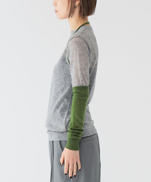 maturely（マチュアリー）の「【1/15再値下げ】maturely / ウール ショートスリーブ アンド アームカバー（ニット/セーター・レディース・ホワイト系その他7/グレー/ブラウン・ONE SIZE）」の12枚目の写真