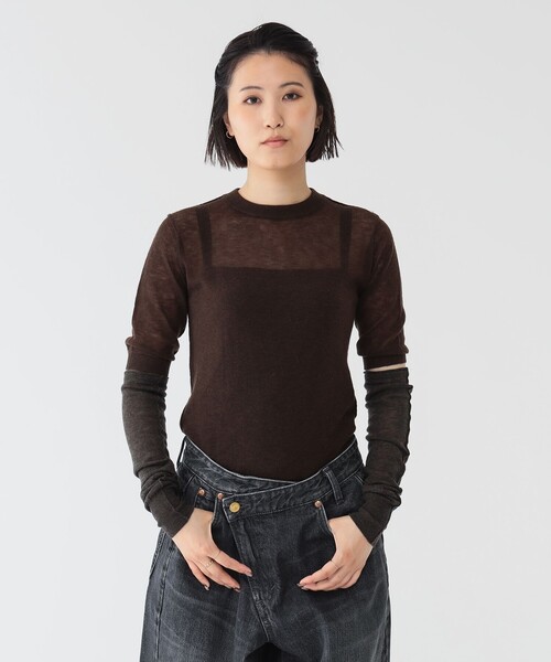 maturely（マチュアリー）の「【1/15再値下げ】maturely / ウール ショートスリーブ アンド アームカバー（ニット/セーター・レディース・ホワイト系その他7/グレー/ブラウン・ONE SIZE）」の20枚目の写真