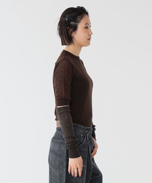 maturely（マチュアリー）の「【1/15再値下げ】maturely / ウール ショートスリーブ アンド アームカバー（ニット/セーター・レディース・ホワイト系その他7/グレー/ブラウン・ONE SIZE）」の22枚目の写真