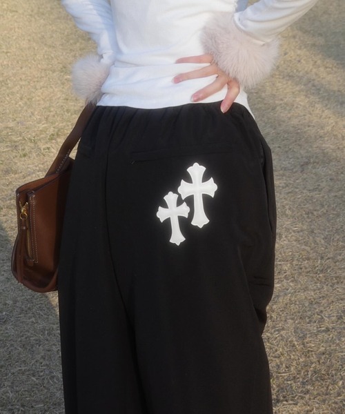ファットパンツ 十字架 セール】【ユニセックス】Cross Nylon Pants / 十字架ナイロンパンツ