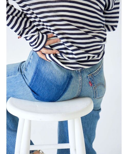 Levi's（リーバイス）の「Levi's別注 RIBCAGE WIDE LEGデニム（デニムパンツ・レディース・ブルー・24inch/25inch/26inch）」の21枚目の写真
