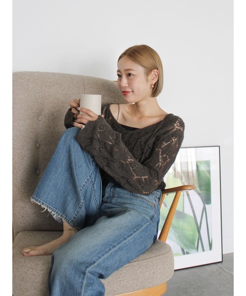 Levi's（リーバイス）の「Levi's別注 RIBCAGE WIDE LEGデニム（デニムパンツ・レディース・ブルー・24inch/25inch/26inch）」の4枚目の写真