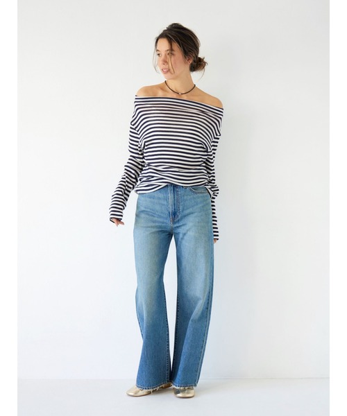 Levi's（リーバイス）の「Levi's別注 RIBCAGE WIDE LEGデニム（デニムパンツ・レディース・ブルー・24inch/25inch/26inch）」の5枚目の写真