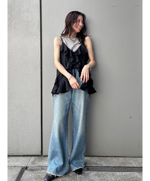 Levi's（リーバイス）の「Levi's別注 RIBCAGE WIDE LEGデニム（デニムパンツ・レディース・ブルー・24inch/25inch/26inch）」の10枚目の写真