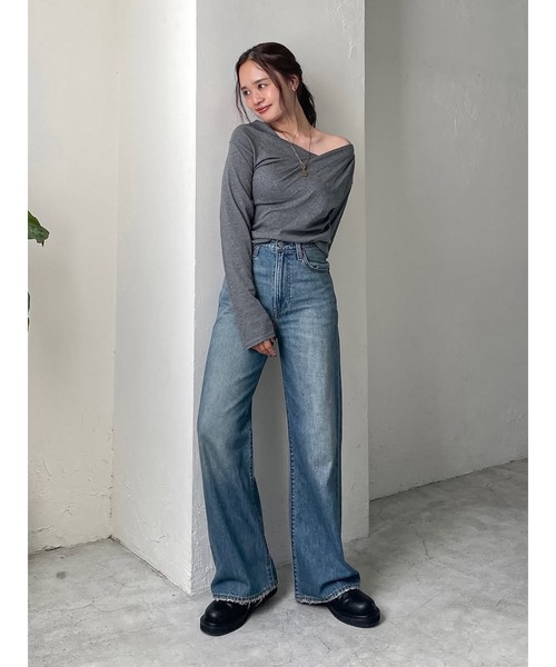 Levi's（リーバイス）の「Levi's別注 RIBCAGE WIDE LEGデニム（デニムパンツ・レディース・ブルー・24inch/25inch/26inch）」の13枚目の写真