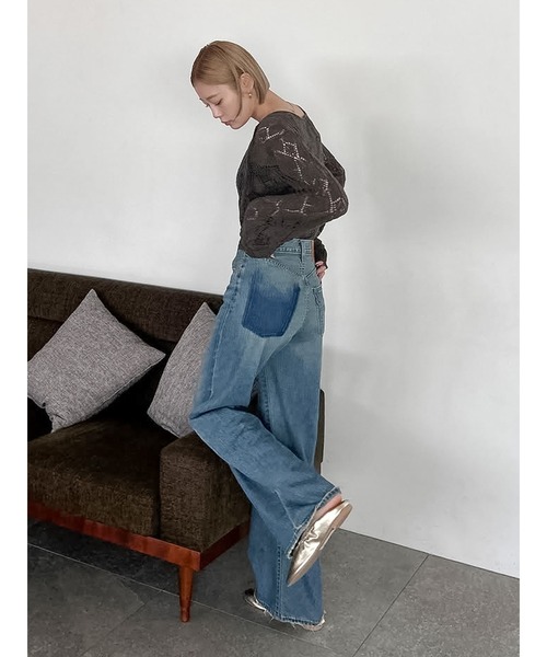 Ungrid Levi's別注RIBCAGE ＷIDE LEGデニム24インチ Ungrid（アングリッド） ＼SALE20%OFF／1/4(日)発送予定/Ungrid Levi's