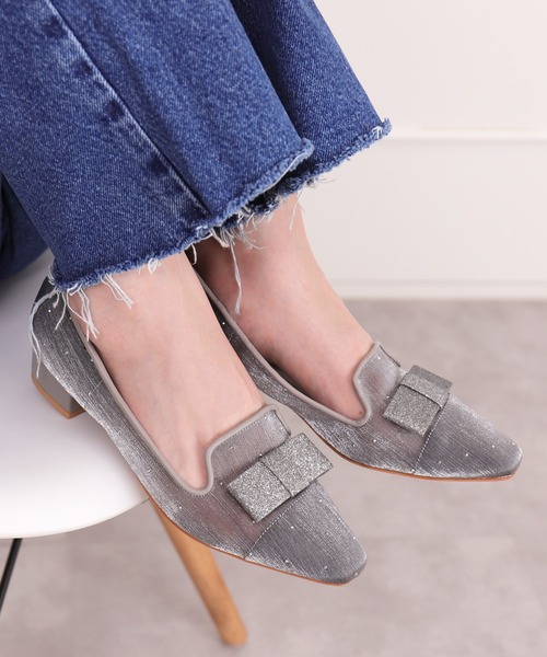 グリッターリボン チュールローファー（ローファー）｜artemis by