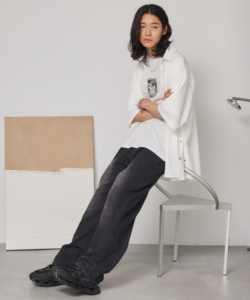 ブラウス シャツ BOXY SHIRT/ボックスシルエットオーバーサイズシャツ レディース セール】BOXY SHIRT/ボックスシルエットオーバーサイズシャツ