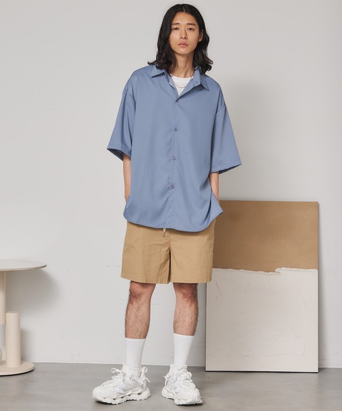 SEN TOKYO（セントーキョー）の「サイドボタンボックスシルエットシャツ（シャツ/ブラウス・メンズ・ライトブルー/ライトグリーン/ホワイト/ブラック・XL/L/M）」の19枚目の写真
