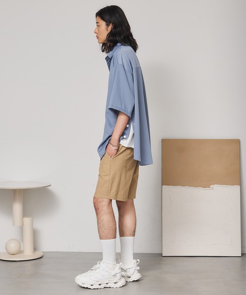 SEN TOKYO（セントーキョー）の「サイドボタンボックスシルエットシャツ（シャツ/ブラウス・メンズ・ライトブルー/ライトグリーン/ホワイト/ブラック・XL/L/M）」の10枚目の写真