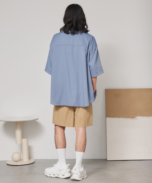 SEN TOKYO（セントーキョー）の「サイドボタンボックスシルエットシャツ（シャツ/ブラウス・メンズ・ライトブルー/ライトグリーン/ホワイト/ブラック・XL/L/M）」の11枚目の写真