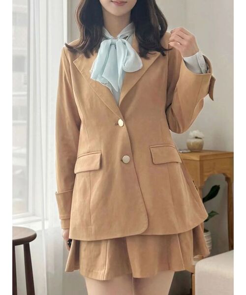 MERCURYDUO（マーキュリーデュオ）の「【セットアップ着用可】フィットアンドフレアジャケット（テーラードジャケット・レディース・ブラウン/キャメル/チャコールグレー/ブラック・SMALL/MEDIUM）」の4枚目の写真