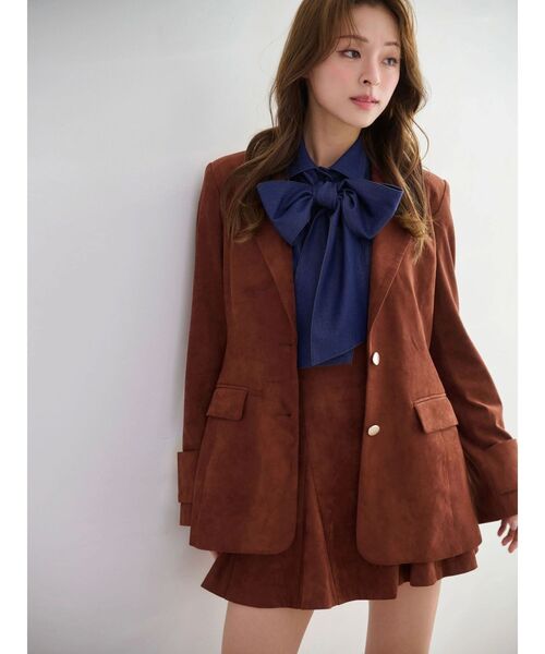 MERCURYDUO（マーキュリーデュオ）の「【セットアップ着用可】フィットアンドフレアジャケット（テーラードジャケット・レディース・ブラウン/キャメル/チャコールグレー/ブラック・SMALL/MEDIUM）」の5枚目の写真