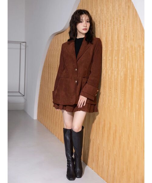 セットアップ着用可】フィットアンドフレアジャケット