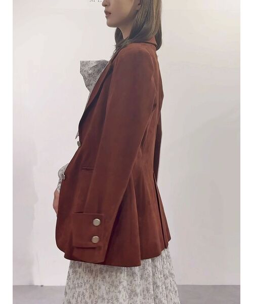 セットアップ着用可】フィットアンドフレアジャケット（テーラード