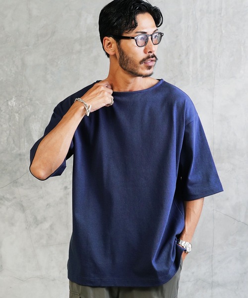 jiggys shop（ジギーズショップ）の「ヘビーオンス５分袖 Tシャツ バスクシャツ（Tシャツ/カットソー・メンズ・ホワイト/ブラック/ネイビー/グレー・MEDIUM/LARGE/X-LARGE）」の4枚目の写真