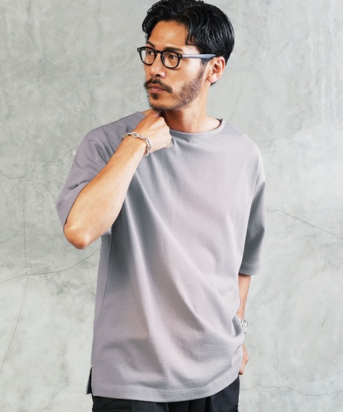 jiggys shop（ジギーズショップ）の「ヘビーオンス５分袖 Tシャツ バスクシャツ（Tシャツ/カットソー・メンズ・ホワイト/ブラック/ネイビー/グレー・MEDIUM/LARGE/X-LARGE）」の3枚目の写真