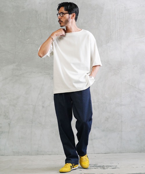 jiggys shop（ジギーズショップ）の「ヘビーオンス５分袖 Tシャツ バスクシャツ（Tシャツ/カットソー・メンズ・ホワイト/ブラック/ネイビー/グレー・MEDIUM/LARGE/X-LARGE）」の22枚目の写真