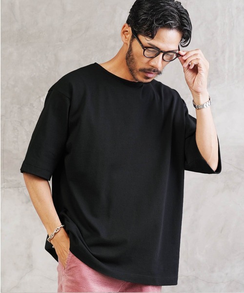 jiggys shop（ジギーズショップ）の「ヘビーオンス５分袖 Tシャツ バスクシャツ（Tシャツ/カットソー・メンズ・ホワイト/ブラック/ネイビー/グレー・MEDIUM/LARGE/X-LARGE）」の8枚目の写真