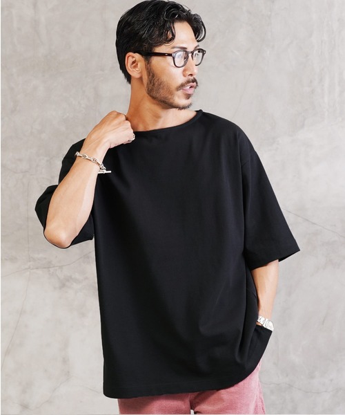 jiggys shop（ジギーズショップ）の「ヘビーオンス５分袖 Tシャツ バスクシャツ（Tシャツ/カットソー・メンズ・ホワイト/ブラック/ネイビー/グレー・MEDIUM/LARGE/X-LARGE）」の9枚目の写真